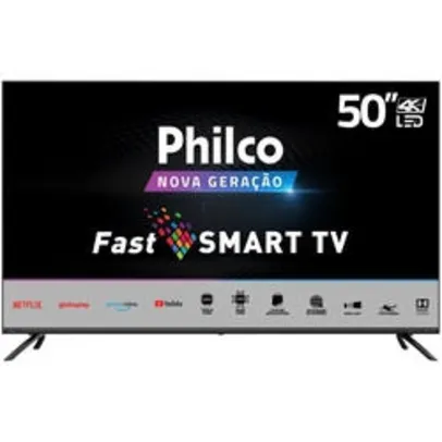 Smart TV LED 50" Philco PTV50G70SBL Ultra HD 4K Borda Infinita | R$1.799