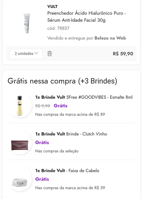 Imagem na descrição da promoção