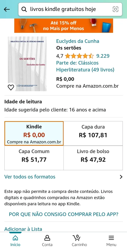 Imagem na descrição da promoção