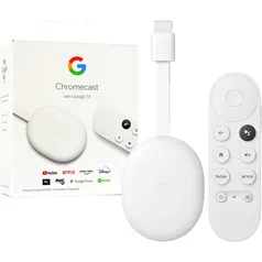 Chromecast 4 Google TV Branco Wi-Fi HDMI 4K