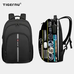 Mochila Tigernu Grande 15.6" Antifurto Waterproof