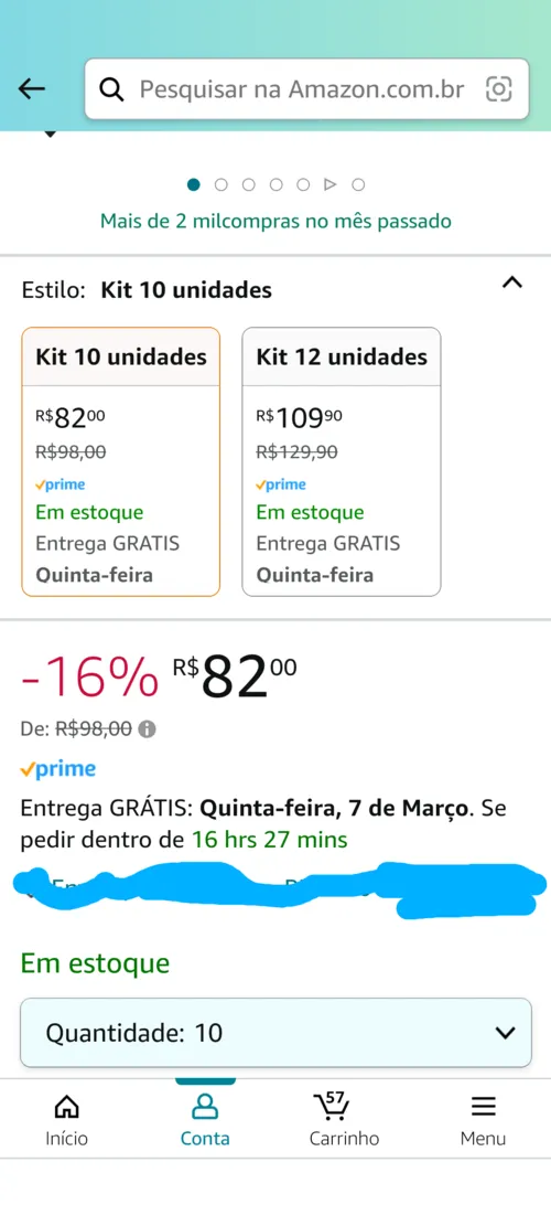 Imagem na descrição da promoção