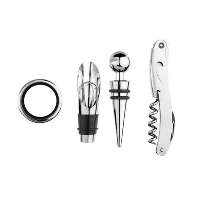 Kit Vinho Saca Rolha, Rolha Inox, Salva Gotas e Aerador Up Home - UD224