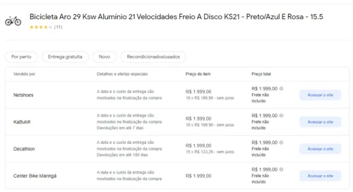 Imagem na descrição da promoção