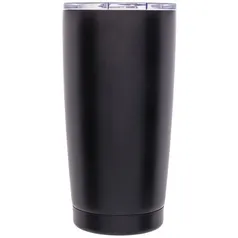 [AME R$47,99] Copo Térmico de Aço Inox Parede Dupla com Tampa Preto 600ml - Wolff