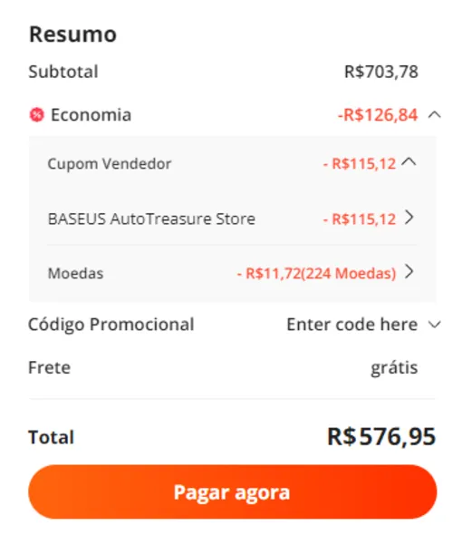 Imagem na descrição da promoção