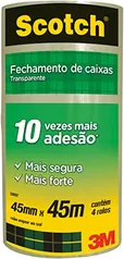 [Rec ] Fita Empacotamento Transparente 45Mm X 45M 4 Unidades, Scotch