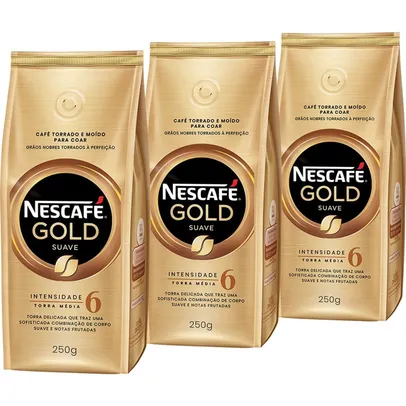 Kit NESCAFÉ Gold Suave 250g - 3 un.