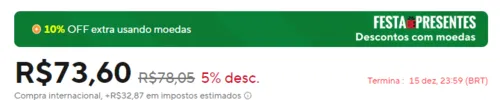 Imagem na descrição da promoção