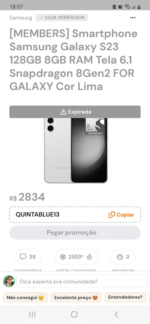 Imagen na descrição da promoção