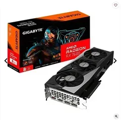 Placa de vídeo gigabyte Radeon RX 7600 gaming Pc, 8, GDDR6, 128 bit, GV-R76GAMING-OC-8GD