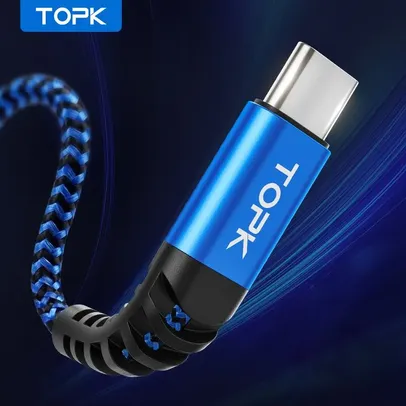 [APP/Taxa Inclusa/DESCRIÇÃO] - Cabo USB Tipo C Topk Trançado