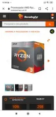 Processador AMD Ryzen 3 3200G 3.6GHz (4.0GHz Turbo), 4-Cores 4-Threads, Cooler Wraith Stealth, AM4 R$629