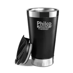 Copo Térmico Philco PTH01P 475ml Preto Quente ou Frio - Inox