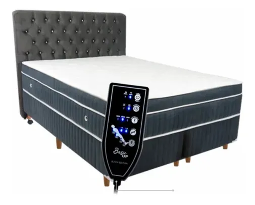 Cama Box King Size Magnético Bio Massagem Cabeceira Box Baú