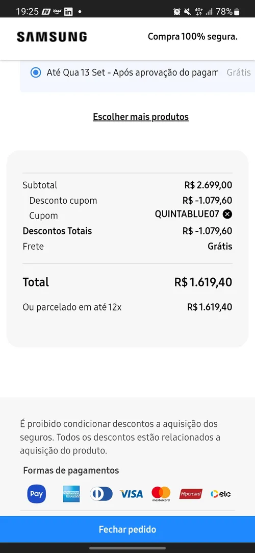 Imagen na descrição da promoção