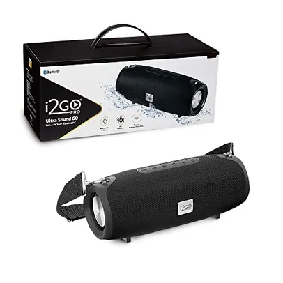 Caixa de Som Bluetooth Ultra Sound Go I2go 20W RMS Resistente à Água, Preto