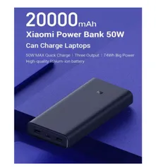 Carregador Portátil mi 20000mAh 50W - Power Bank 3 Xiaomi 20000mAh 50W Turbo Max Q Charge