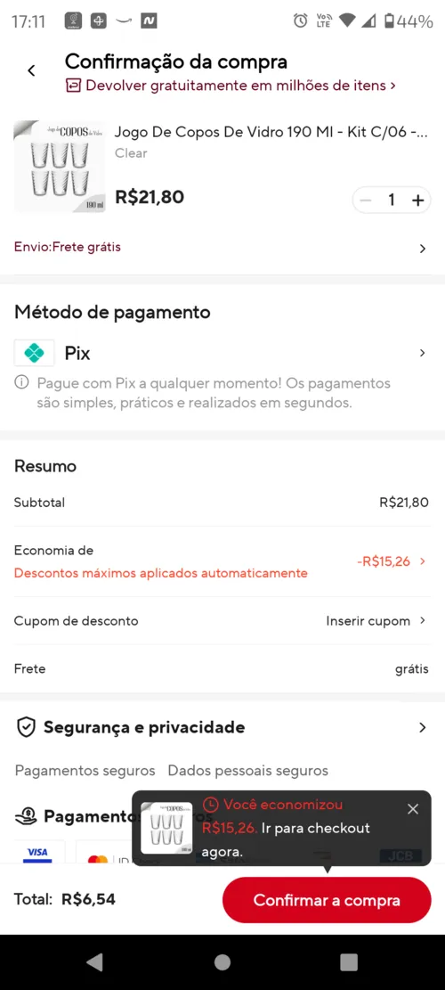 Imagem na descrição da promoção