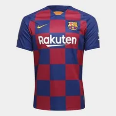 Camisa do Barcelona Home 19/20 s/nº Torcedor Nike Masculina - Azul e Grená