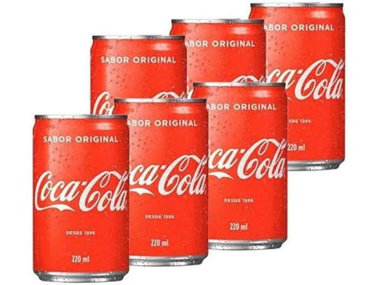 Pack de Coca-Cola lata 220ml 6 unidades