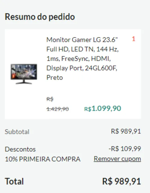 Imagem na descrição da promoção