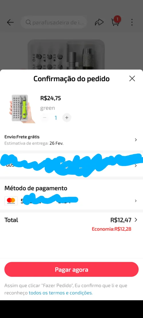 Imagem na descrição da promoção