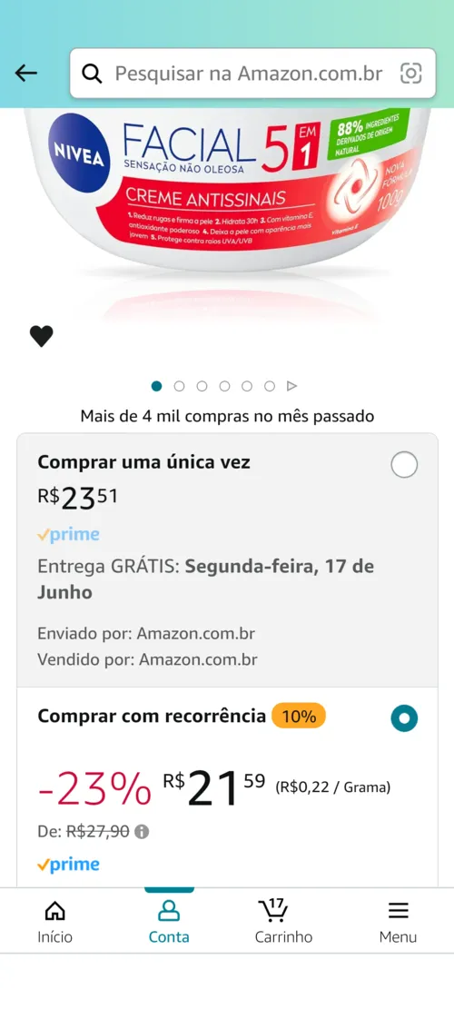 Imagem na descrição da promoção