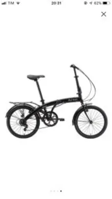 Bicicleta Dobrável Aro 20 Durban ECO+ 6 Marchas – Preta - R$899