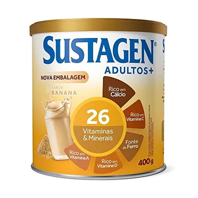 Complemento Alimentar Sustagen Adultos+ Sabor Banana - Lata 400g