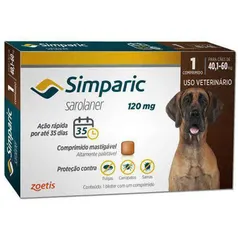 Simparic para Cães de 40,1 a 60 Kg (120 mg) - Antipulgas