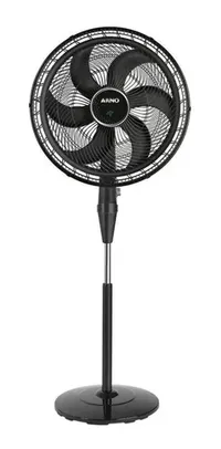 Ventilador de coluna Arno VD52 turbo preto com 6 pás, 50 cm de diâmetro 127 V