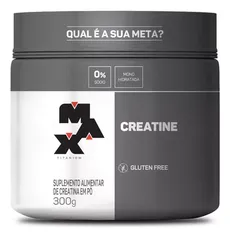 Creatina Monohidratada em Pó Max Titanium Pote 300g sem Sabor