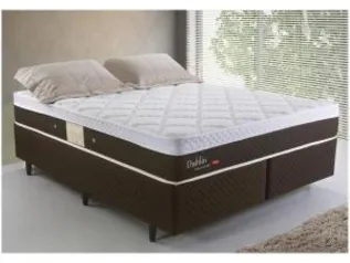 Cama Box Queen Size (Box + Colchão) Herval - Mola 26cm de Altura Dublin por R$ 950