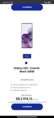 GALAXY S20 + 128 GB COSMIC BLACK LOJA SAMSUNG - R$2975