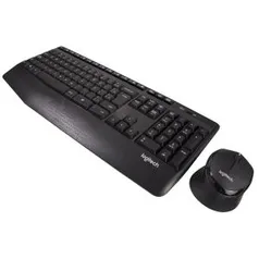 Teclado e Mouse Logitech MK345 Sem fio 1000DPI ABNT 2, Preto - R$140