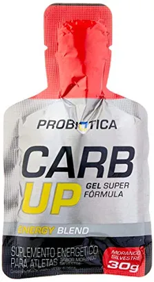 Carb Up Gel Super Fórmula Morango Silvestre, Probiótica, 10 Sachês 30g | R$13