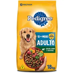 Ração Seca Pedigree Carne e Vegetais para Cães Adultos Raças Médias e Grandes 18kg