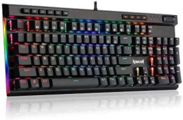 Teclado Gamer Optico Redragon Vata PRO ABNT2 Switch Outemu Blue Opto-Mecanico - K580RGB-PRO | R$ 375