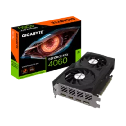 Placa de Vídeo Gigabyte NVIDIA GeForce RTX 4060 WINDFORCE OC, 8GB,GDDR6, DLSS, Ray Tracing, GV-N4060WF2OC-8GD