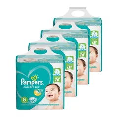 Kit de Fraldas Pampers G Confort Sec Super - 240 Unidades