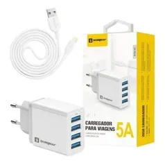 Carregador Sumexr 4 Portas Usb + Cabo iPhone Lightning