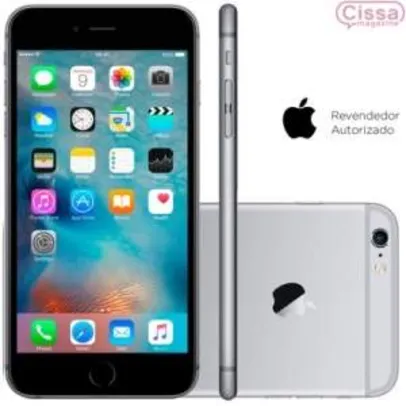 [CISSA MAGAZINE] Smartphone Apple iPhone 6S 64GB Desbloqueado Cinza Espacial iOS 9, Câmera 12MP, Tela 4.7", Processador Apple A9 - R$3200