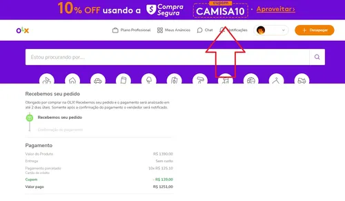 Imagem na descrição da promoção