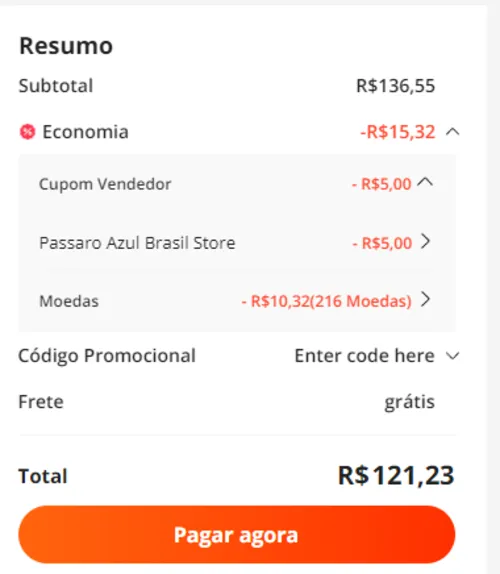 Imagem na descrição da promoção