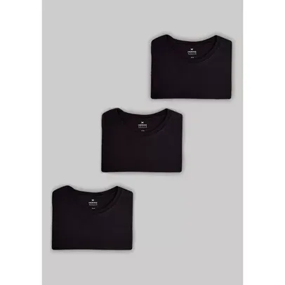 Kit Com 3 Camisetas Masculinas Básicas Hering