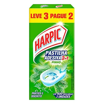 [PRIME] Pastilha Sanitária Adesiva 2Em1 Pinho, Harpic | 4 ou 8 unid | R$ 3,88 cada
