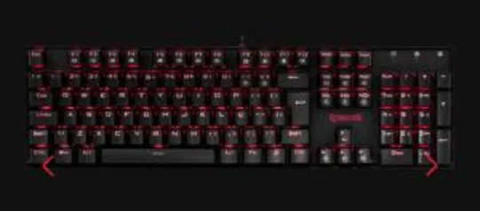 Teclado Mecânico Gamer Redragon Mitra K551-1 ABNT-2 Preto Switch Outemu Marrom