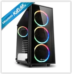 Gabinete Gamer Sharkoon TG4 RGB, MID TOWER, C/ 4 FANS | R$ 360