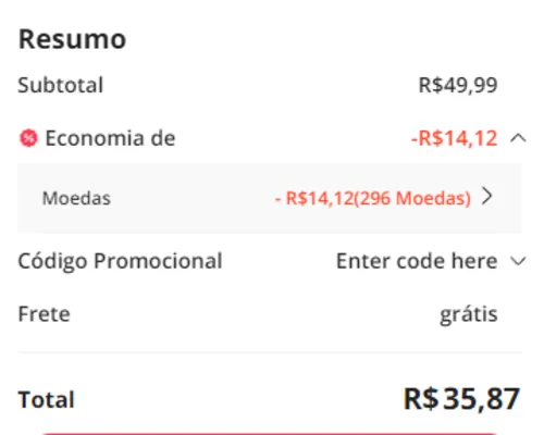 Imagem na descrição da promoção